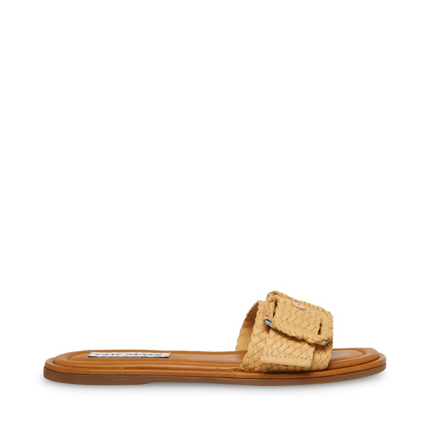 Sandalias de Diapositivas Steve Madden Della Natural Mujer Marrones | ES MA69E4